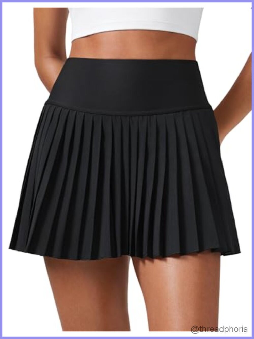 Women's High Waisted Pleated Tennis Skirt with Built-in Shorts Phone Pocket